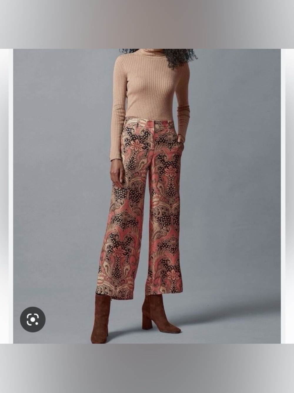 J McLaughlin Marlee Silk Blend Paisley Pants Sz 4